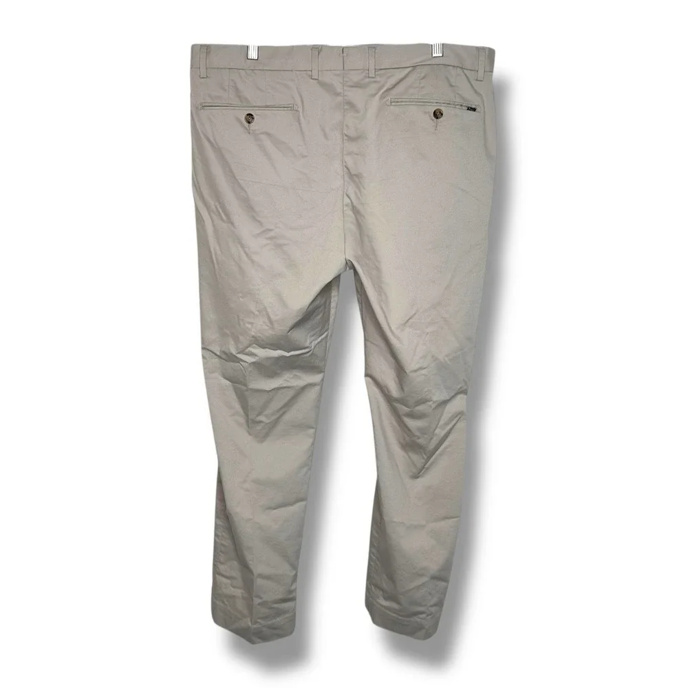Polo Ralph Lauren Mens Chino Pants 35x30 Tan Stretch Straight Fit Preppy‎ Office